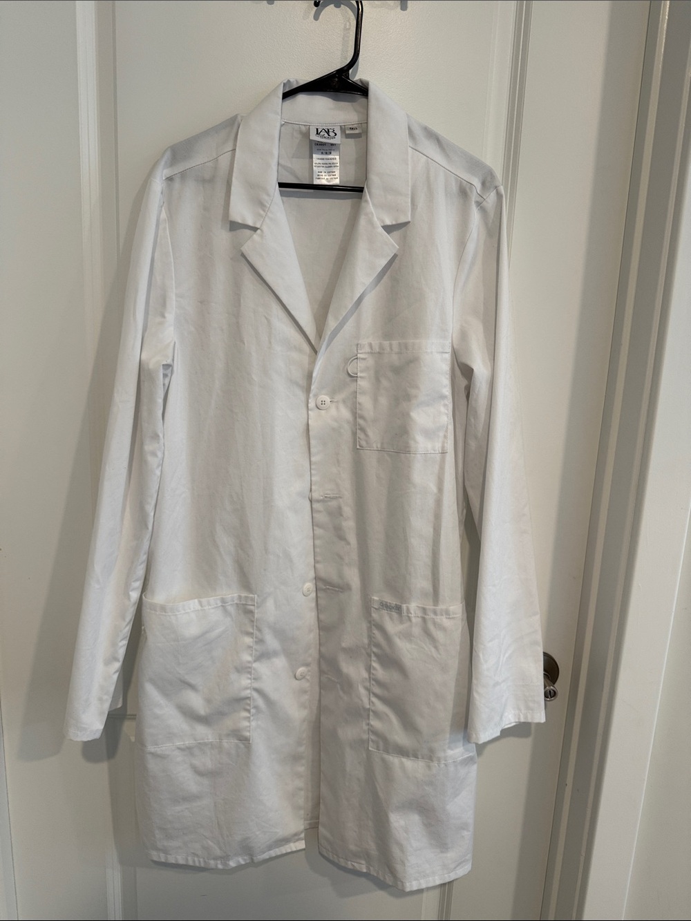 Men's Lightweight White Lab Coat Jacket by KNY